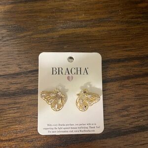 Bracha Gold Butterfly Earrings